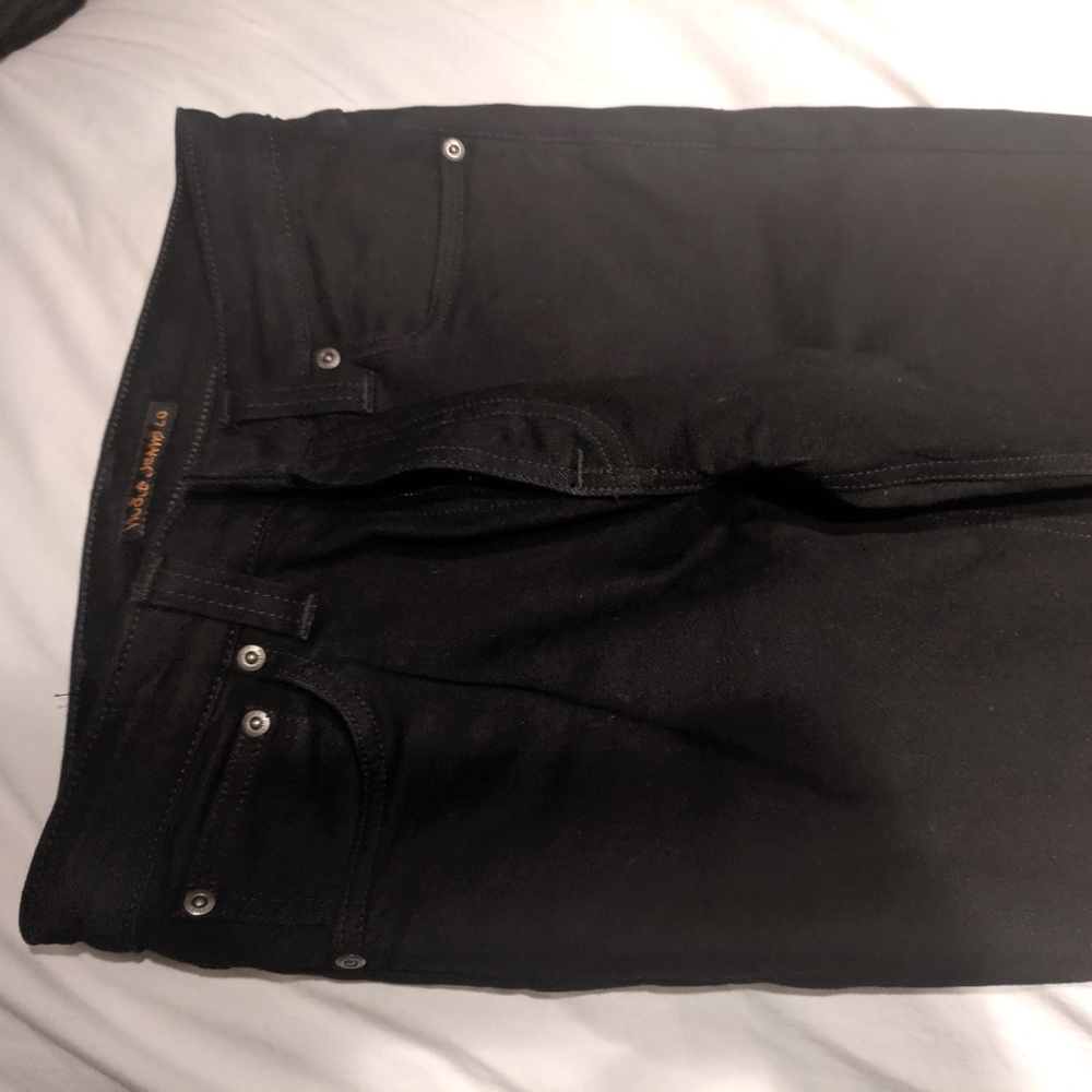 Nudie Jeans, Skinny Lin, for men too.